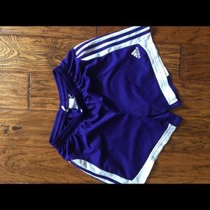Adidas soccer shorts purple size medium